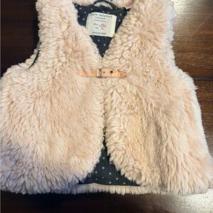 Zara Kids Cream Furry Vest